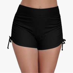 Freshwater Ruched Tankini Swim Bottom Size L Adjustable Side Tie Classic Fit